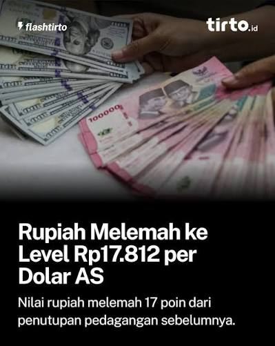 Nilai Tukar Rupiah Melemah Tajam, Sentuh Level Terendah Tahun Ini